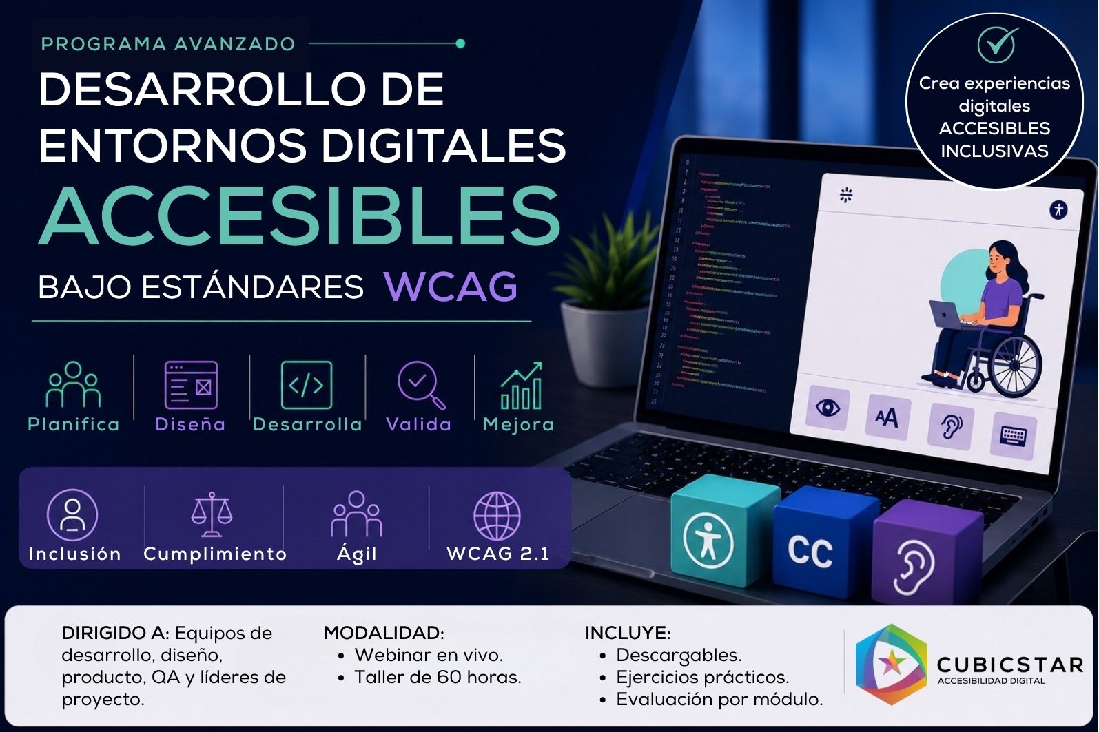 PROGRAMA AVANZADO DE DESARROLLO DE ENTORNOS DIGITALES ACCESIBLES BAJO ESTÁNDARES WCAG